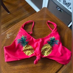 Zaful Pineapple Decal Bikini Top